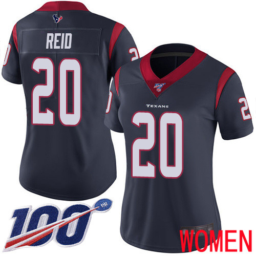 Houston Texans Limited Navy Blue Women Justin Reid Home Jersey NFL Football #20 100th Season Vapor Untouchable->women nfl jersey->Women Jersey